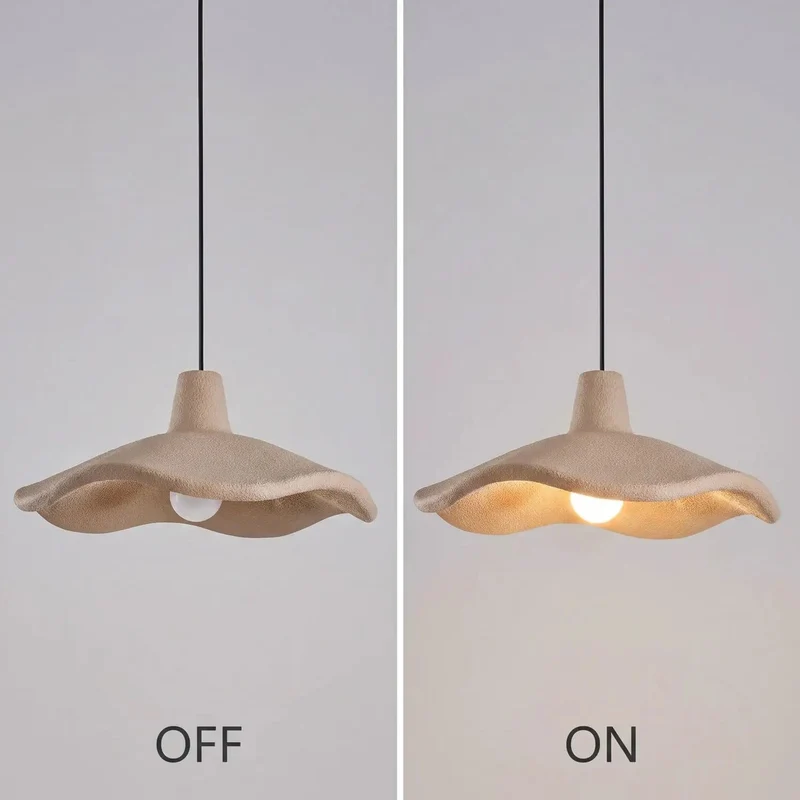Heavy Duty Textured Pendant Light Cream Hanging Lamp For Kitchen Island With Cozy Warm Ambiance Easy Drop Wire Setup Solid Metal Frame Super Sleek Modern Decor Game Changer