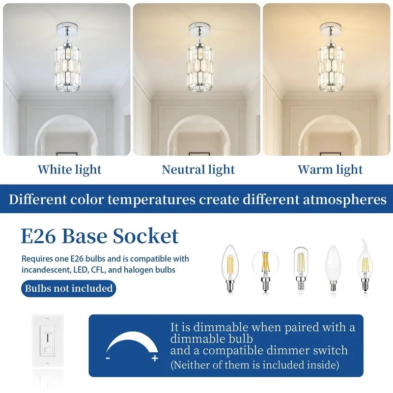 Drop Dead Gorgeous Adjustable Modern Crystal Chrome Pendant Light For Kitchen Island With Smooth Chrome Frame And Totally Customizable Drop Height For Amazing Lighting Vibes