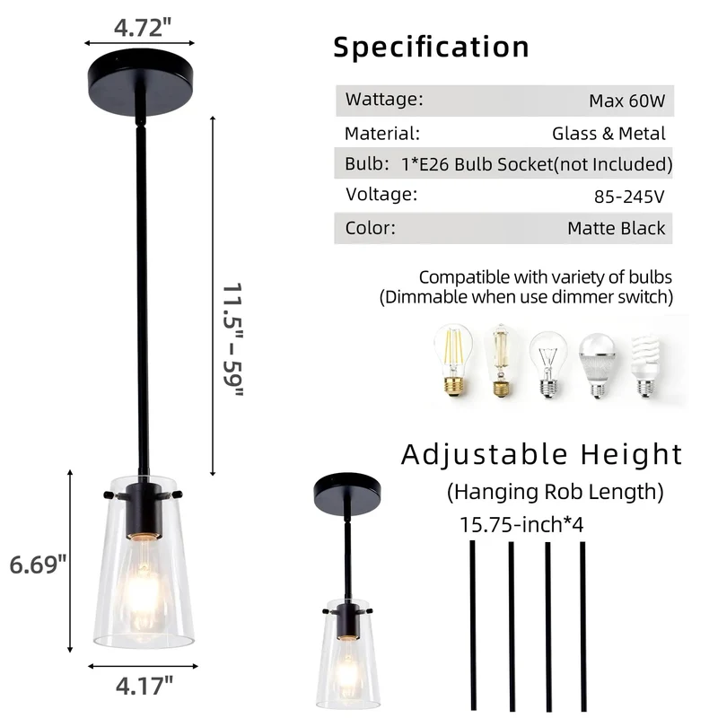 Three Pack Clear Glass Pendant Lights For Kitchen Island Catching Glances With That Sharp Matte Black Vibe And Killer Downlight Plus Flexible Hanging Setup For Total Home Glow Up