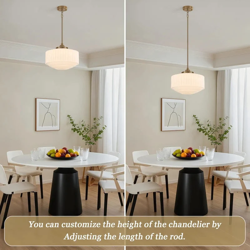 Totally Timeless Vintage Brass Pendant Light Featuring Pleated Milk Glass Shade And Simple E26 Bulb Setup Completely Fresh Look For Kitchen Dining Room Or Cafe Room Glow Up