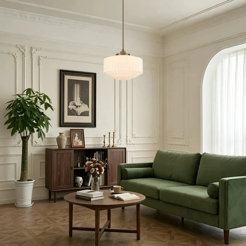 Totally Timeless Vintage Brass Pendant Light Featuring Pleated Milk Glass Shade And Simple E26 Bulb Setup Completely Fresh Look For Kitchen Dining Room Or Cafe Room Glow Up