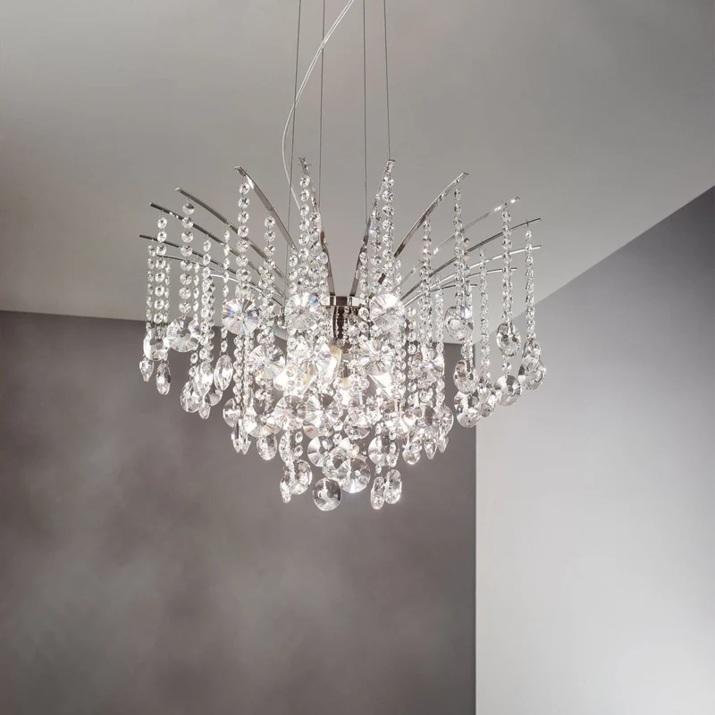 Lustre chrome cristal Salon