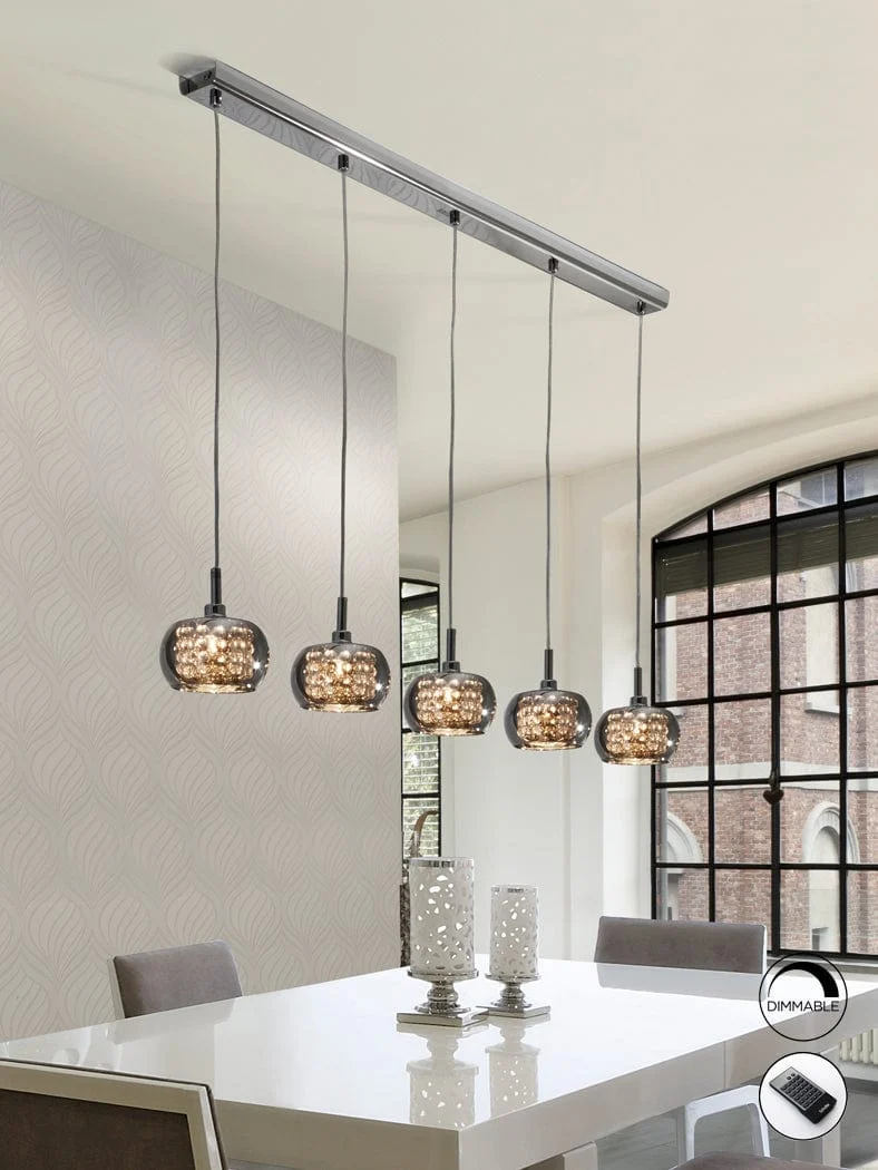 Applique Murale Noire Fumé Cristal Moderne Chambre Noire