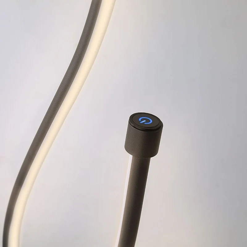Lampadaire Noir LED Métal Salon