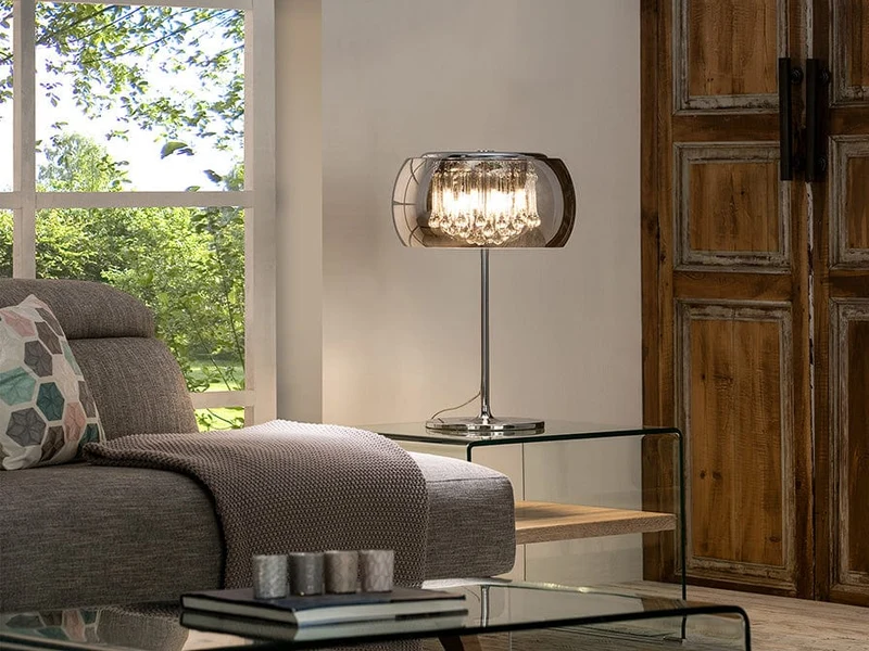 Lampe Chevet Chambre Salon Verre Murano