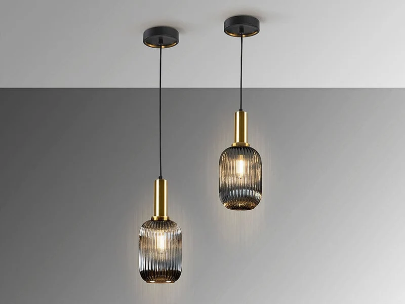Suspension simple Verre noir fumé Chambre