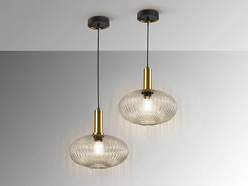 Suspension simple verre salon cuisine