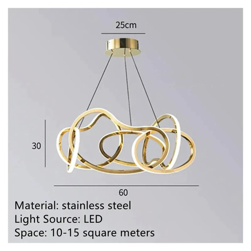 Top Notch Stainless Steel Led Pendant Lamp Killer Minimalist Design For Living Room Bedroom Restaurant Solid Hanging Chandelier With Warm Glow Snag This Game Changing Fixture