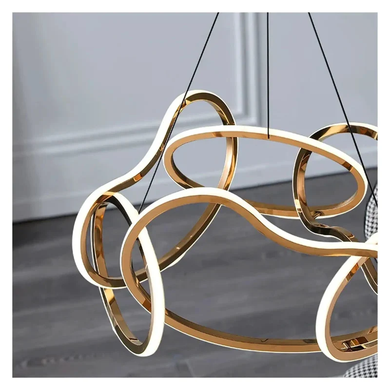 Top Notch Stainless Steel Led Pendant Lamp Killer Minimalist Design For Living Room Bedroom Restaurant Solid Hanging Chandelier With Warm Glow Snag This Game Changing Fixture