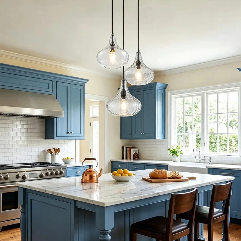 Top Shelf 11 Inch Hammered Glass Pendant Lamps For Kitchen Island With Slick Black Metal Frame And Cable Support For Modern Dining Rooms That Sets A Killer Vibe On Every Counter