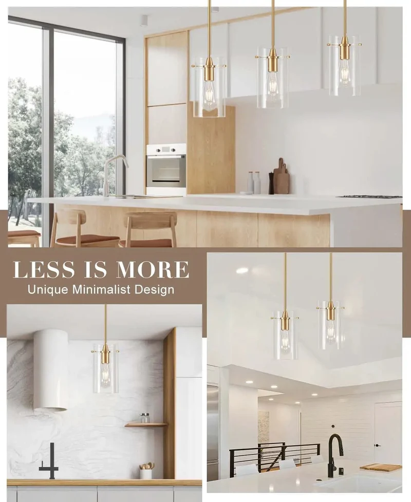 Kickstart A Total Glow Up In Your Space With This Top Shelf Brushed Gold Glass Pendant Light Featuring Ultra Flexible Height Adjustment Spanning 17 To 77 Inches Ideal For Kitchen Islands And Stylish Vibe Zone