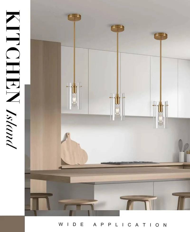 Kickstart A Total Glow Up In Your Space With This Top Shelf Brushed Gold Glass Pendant Light Featuring Ultra Flexible Height Adjustment Spanning 17 To 77 Inches Ideal For Kitchen Islands And Stylish Vibe Zone
