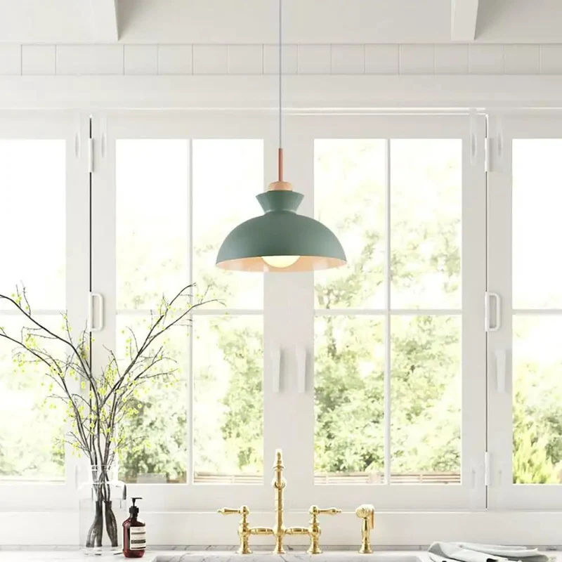 Grab The Real Deal With This 11 Inch Natural Wood Pendant Light Featuring Super Tough Metal Shades And Vintage Barn Style That Looks Totally Awesome Over Kitchen Islands Or Bedroom Ceilings Today