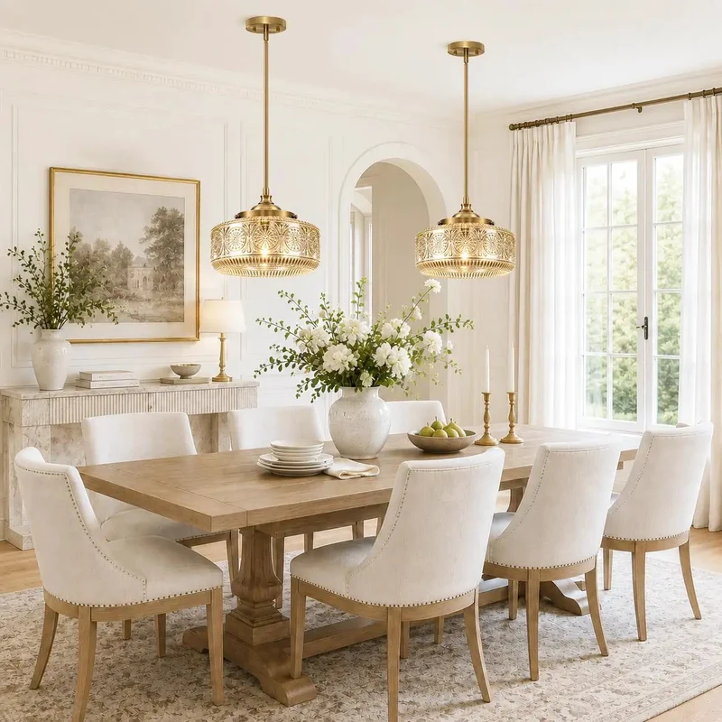Gold Vintage Glass Pendant Light Adjustable Height Downrods for Kitchen Island Dining Room Ceiling Hanging Fixture Custom Drop from 11.8 to 47.3 Inches Grab The Goods for A Top Tier Kitchen Upgrade
