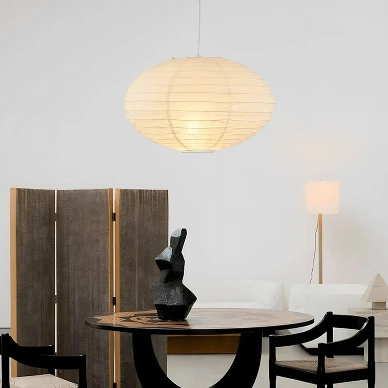 Hella Oval Paper Lantern Lamp With Plug In Hanging Cord Kit Delivers Killer Ambient Lighting And Fresh Patio Decor Upgrade Featuring Foldable White Rice Paper Craftsmanship