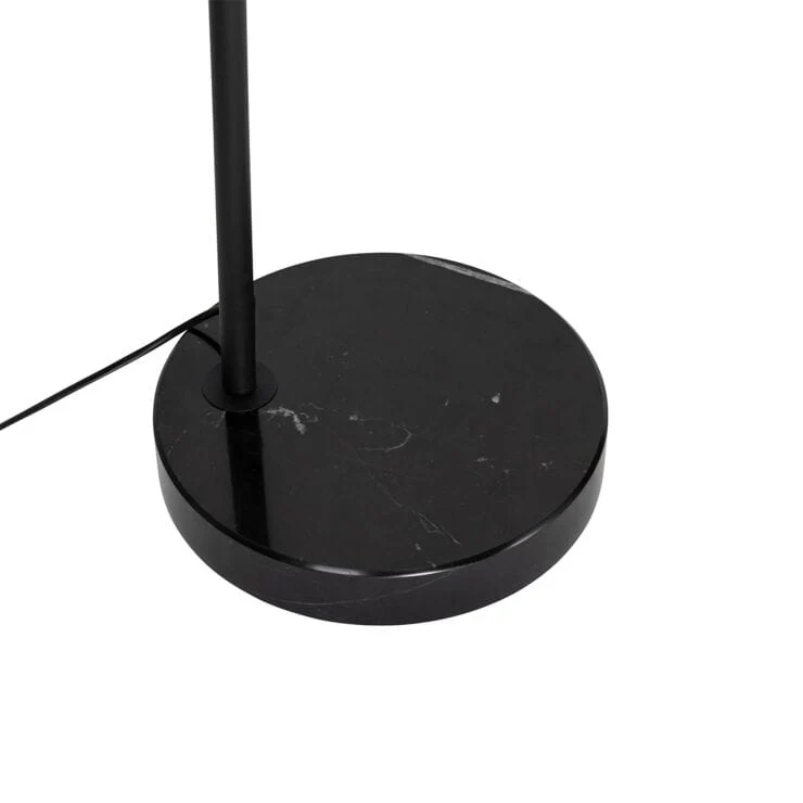Lampadaire à arc moderne noire avec verre fumé - Arc