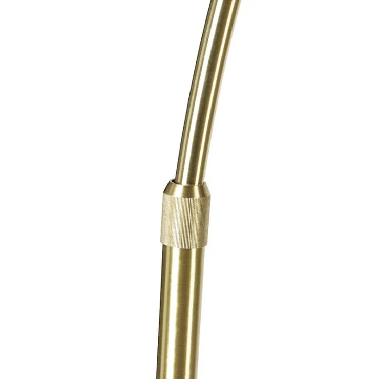 Lampadaire Arc en laiton avec base en marbre blanc réglable - XXL