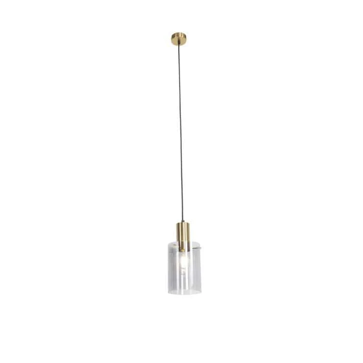 Suspension intelligente en laiton verre fumé