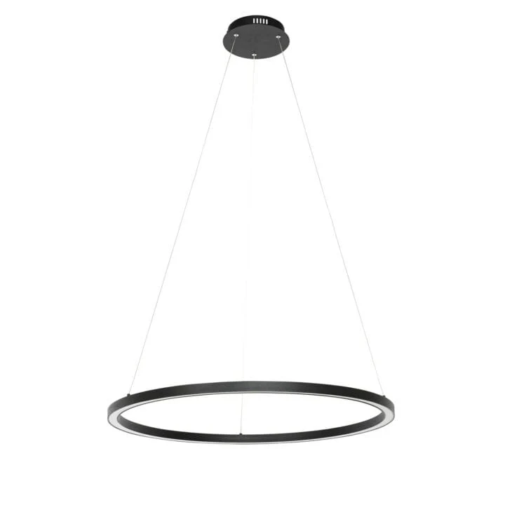 Suspension LED intelligente noire 80 cm