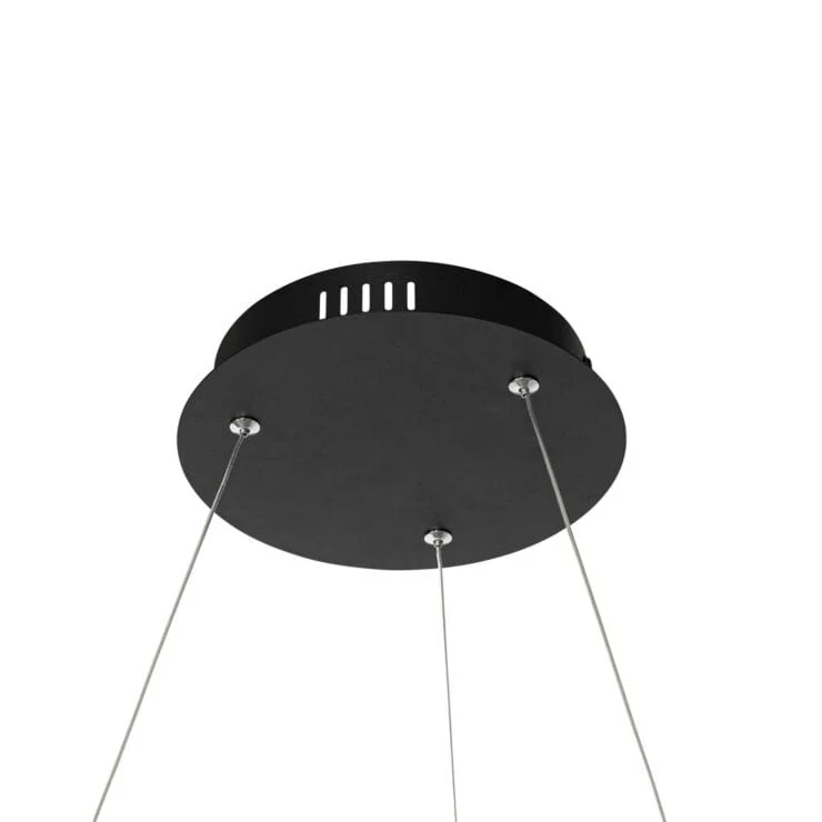 Suspension LED intelligente noire 80 cm