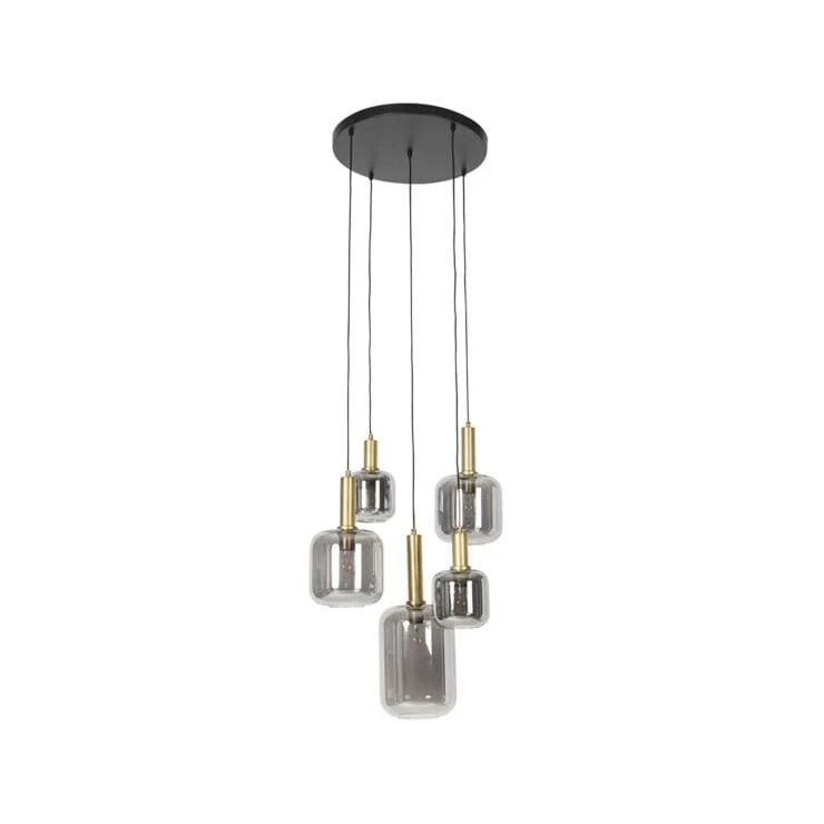 Suspension intelligente verre fumé avec 5 Ampoules