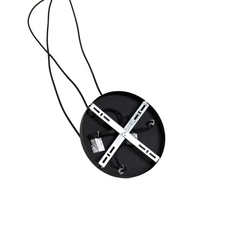 Suspension intelligente connectée 3 ampoules noire verre fumé