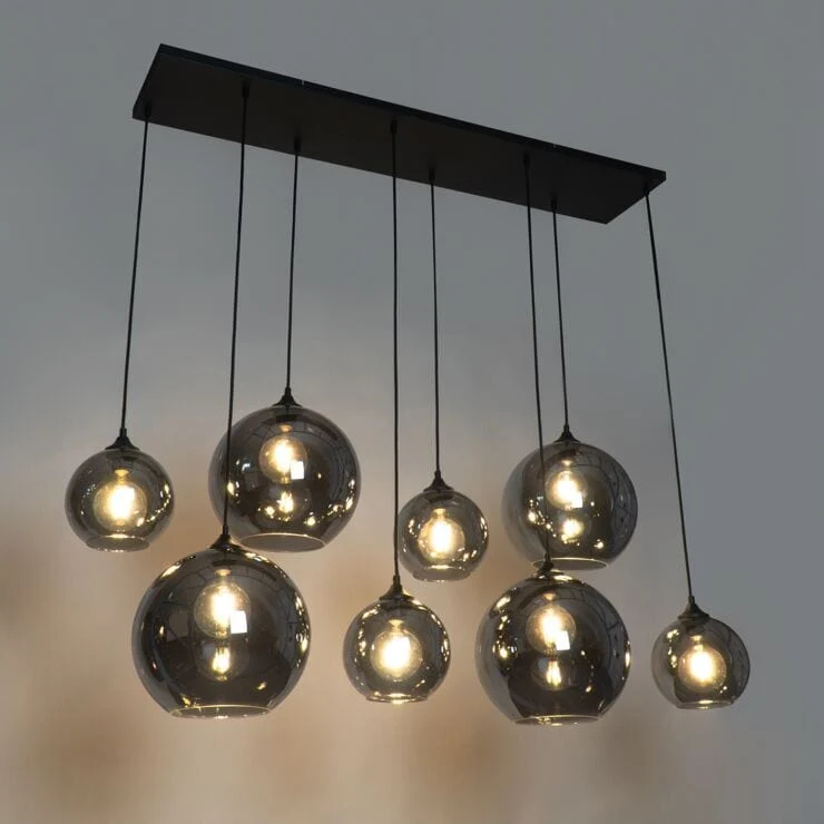 Suspension intelligente connecté noire verre fumé