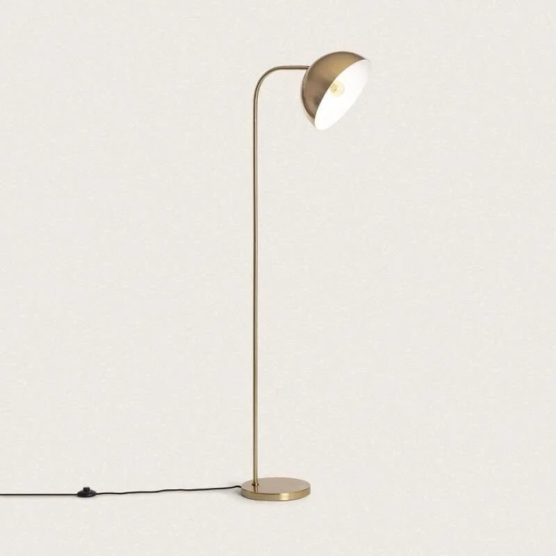 Lampadaire Doré en Cloche Moderne