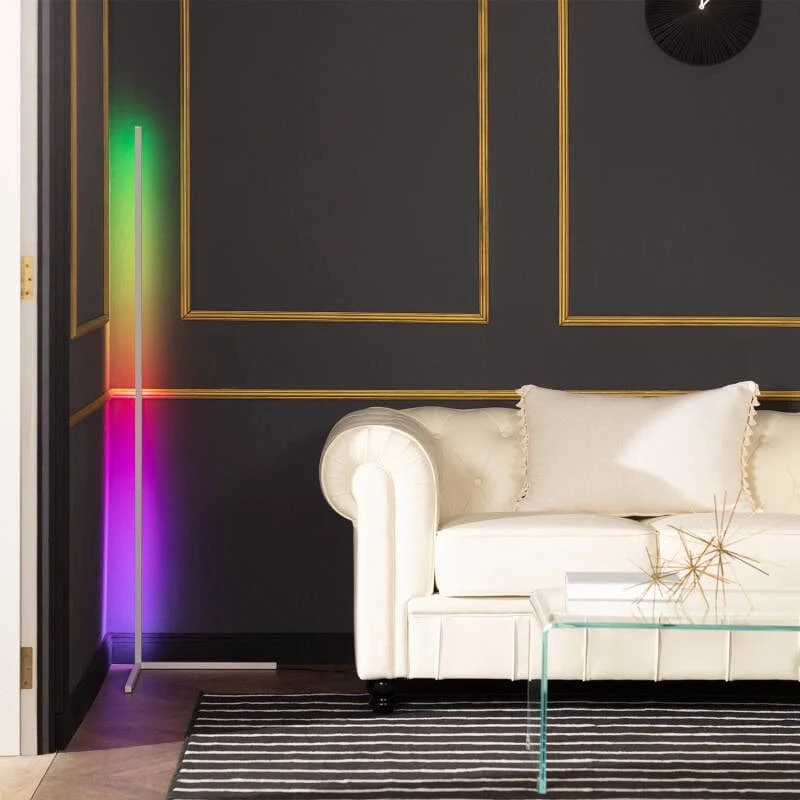 Lampadaire LED Blanc Métal