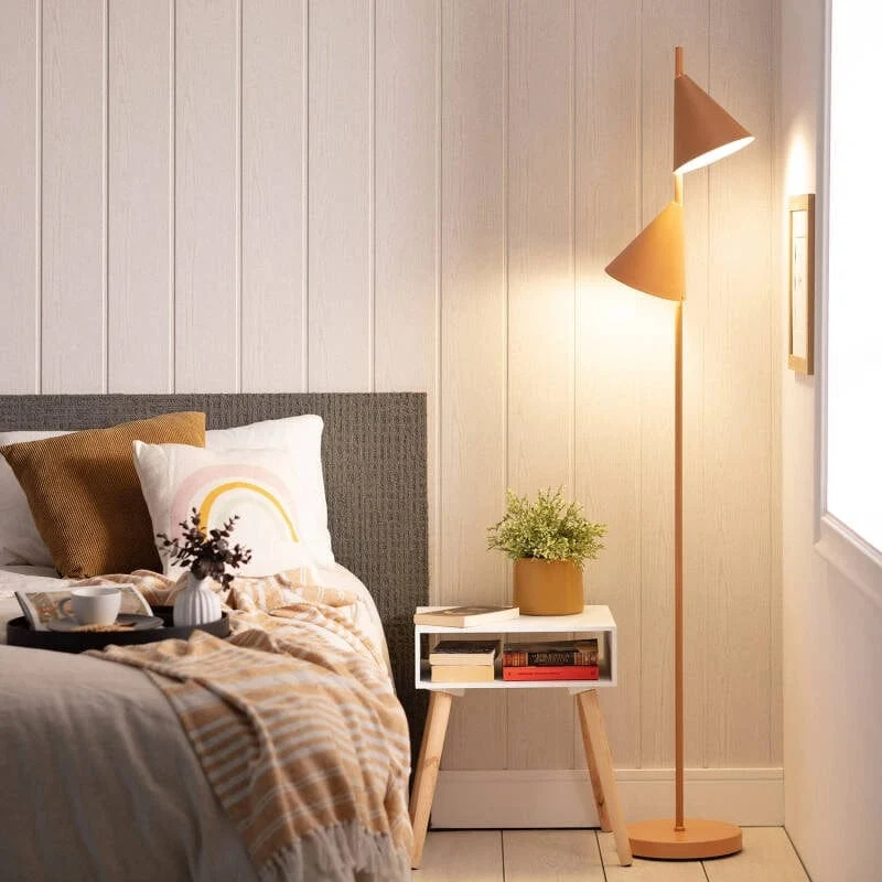 Double Lampadaire Spot Métal