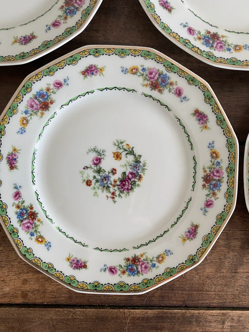 Assiettes à dessert Limoges GDA Art nouveau