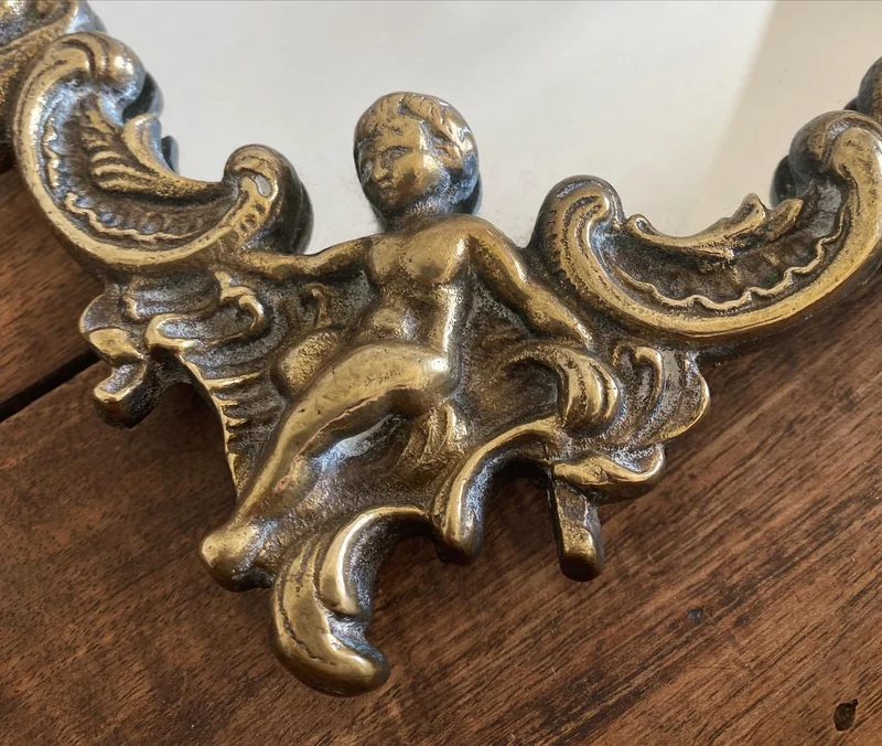 Miroir angelot en bronze angelot
