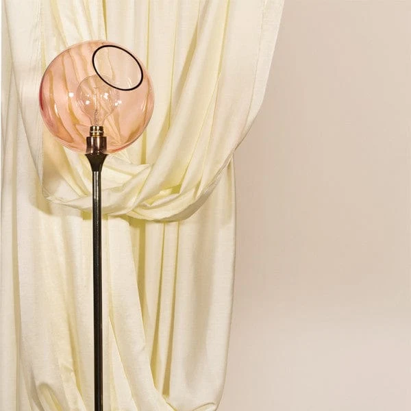 Lampadaire Boule Noire Fumée
