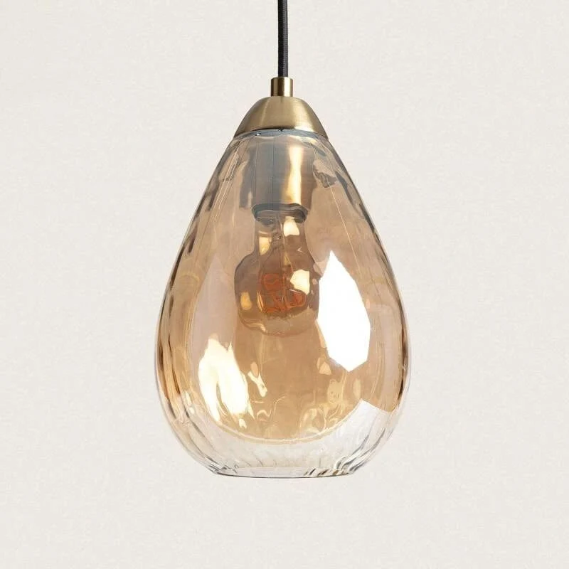 Suspension verre Chambre Ambre