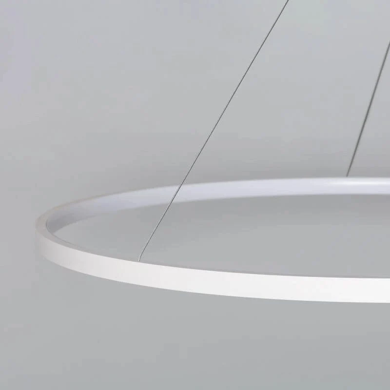 Suspension LED cercle blanc alu Cuisine