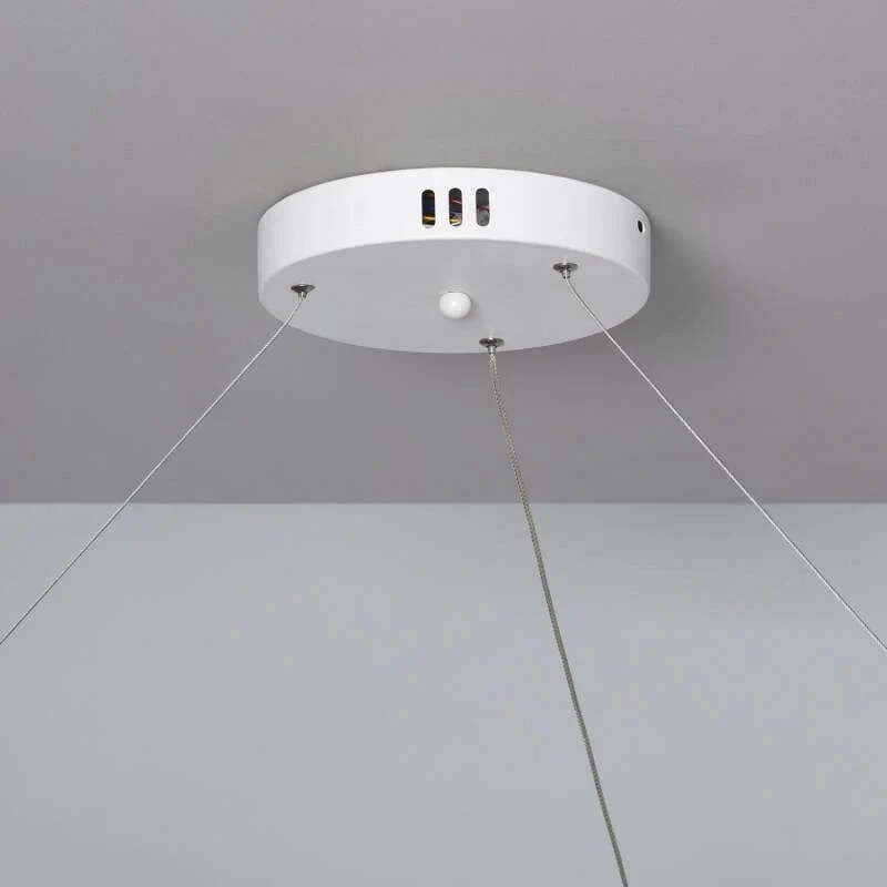 Suspension LED cercle blanc alu Cuisine