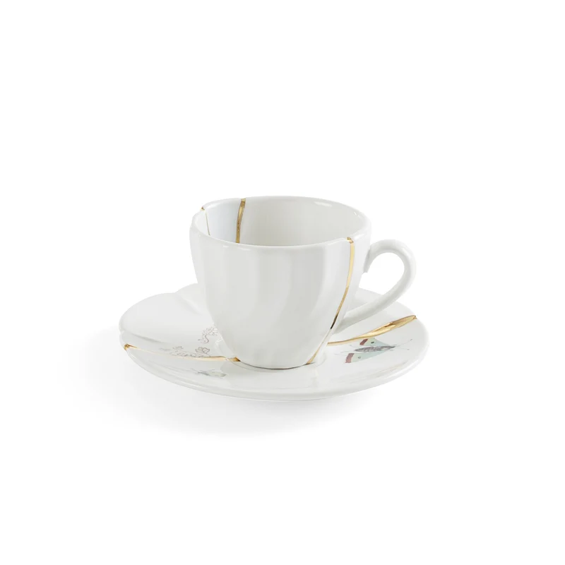 Seletti Kintsugi Coffee Cup with Saucer