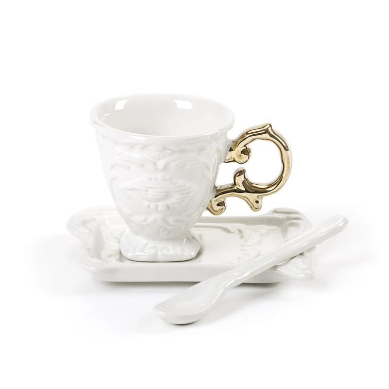 Seletti I-Wares Gold Coffee Cup Set