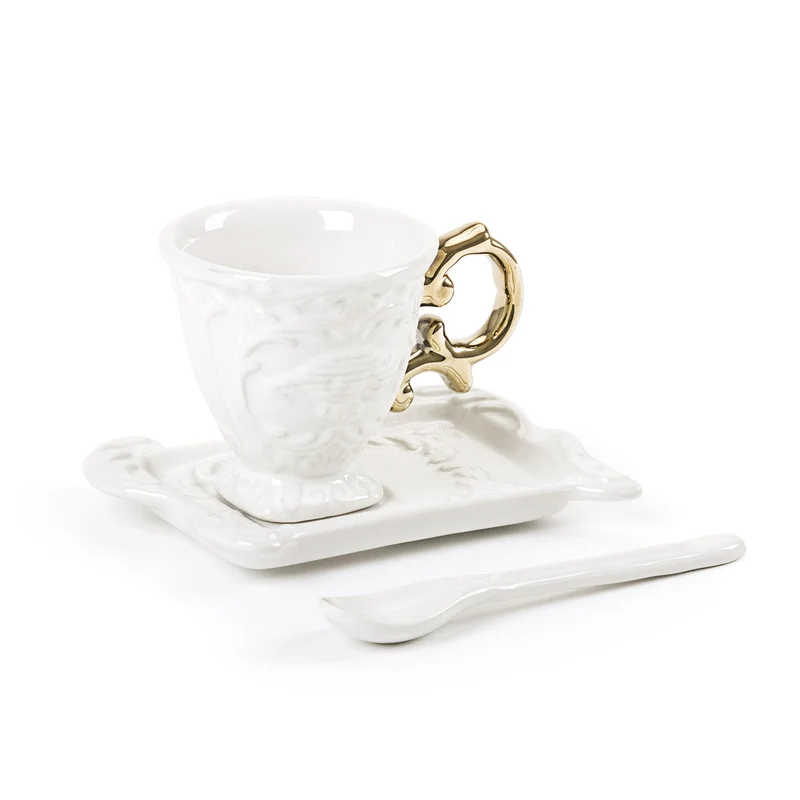 Seletti I-Wares Gold Coffee Cup Set