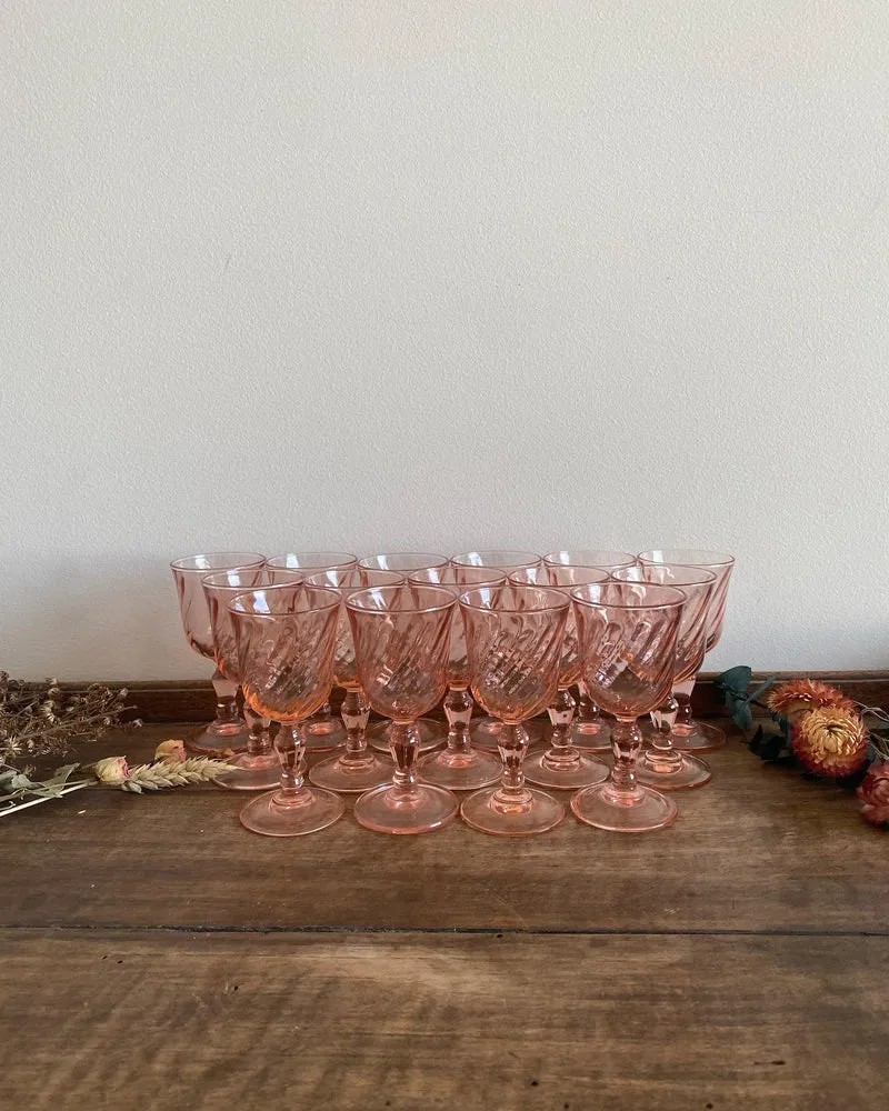 Verres à pieds vintage Rosaline