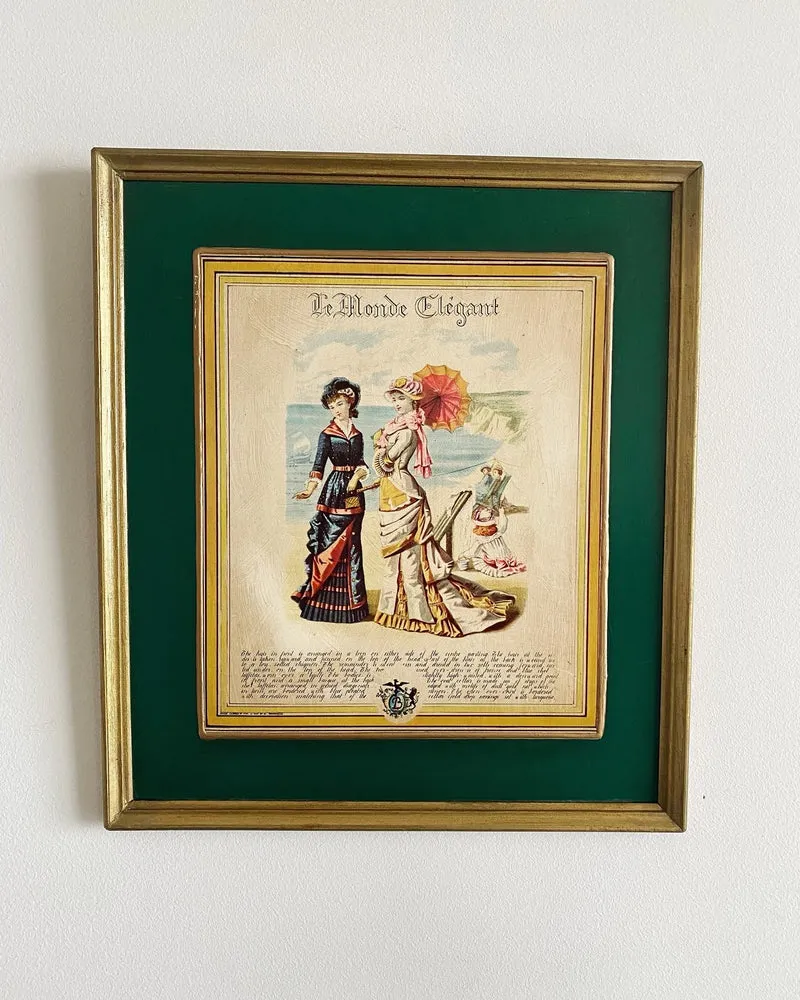 Illustration vintage Le Monde Élégant
