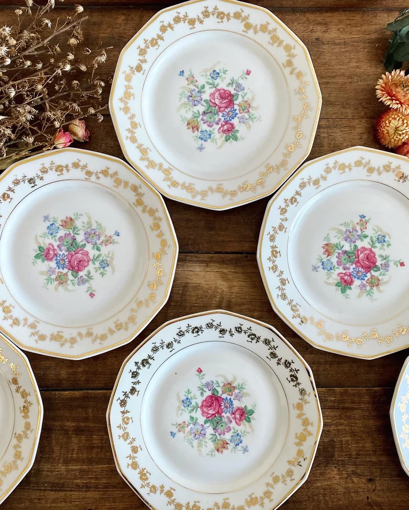 Assiettes à dessert en porcelaine LT France