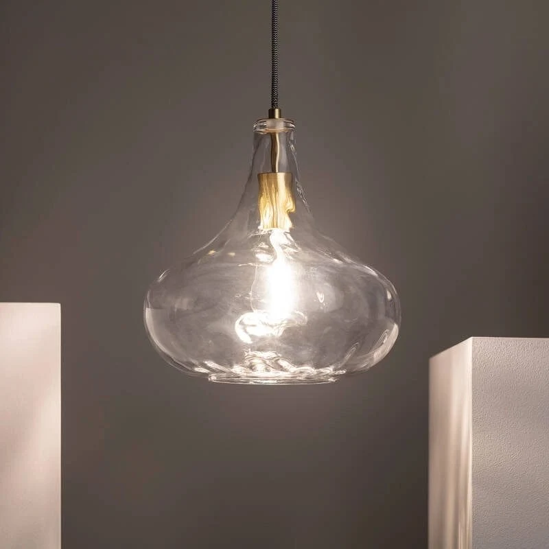 Suspension verre transparent Tassel