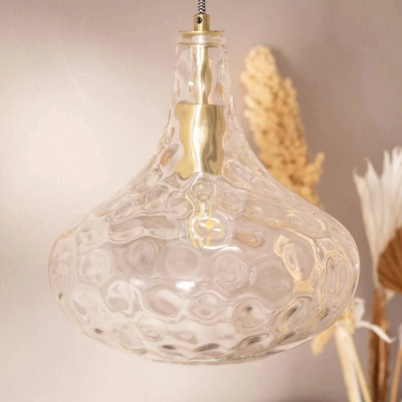 Suspension verre transparent Tassel
