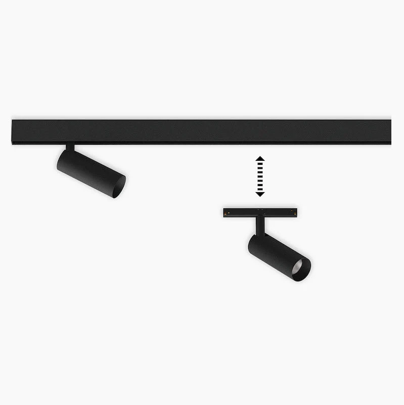Orbit Lighting Track 48V KIT Slim + 3 Spots Tublr LED - BLACK VERSION
