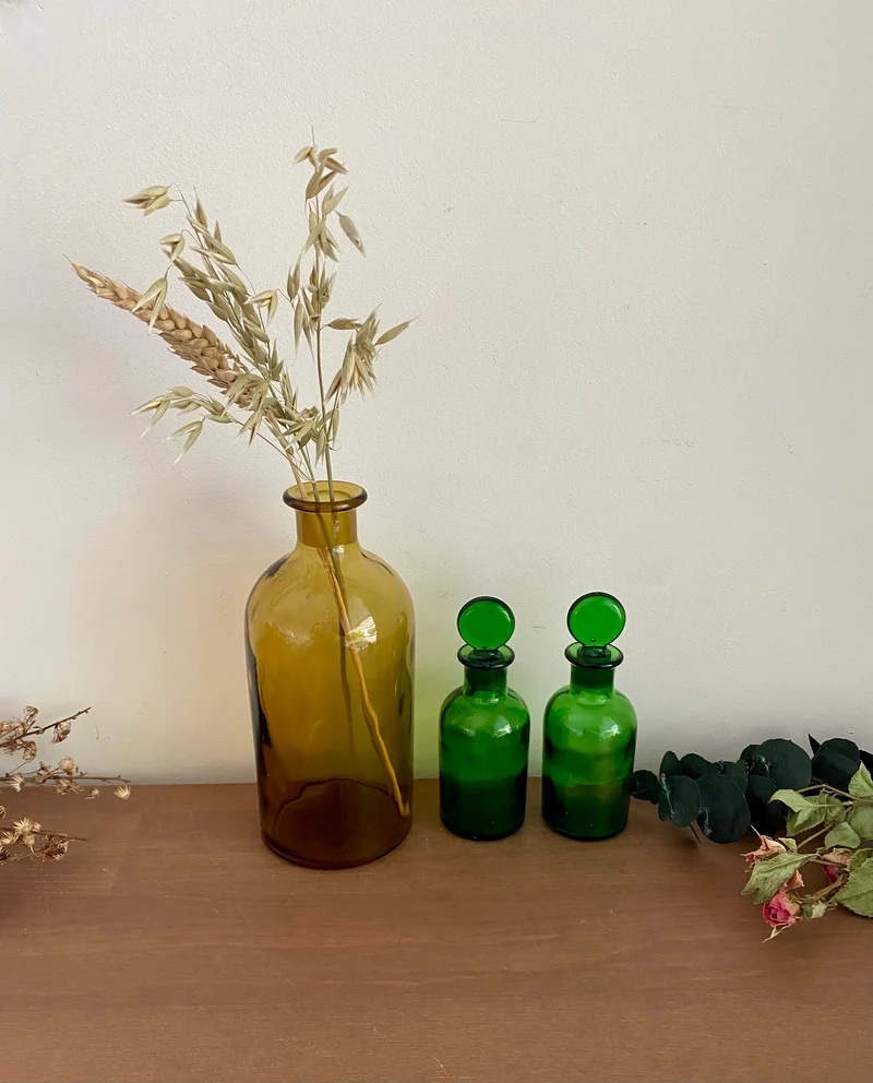 Flacon ancien ambre