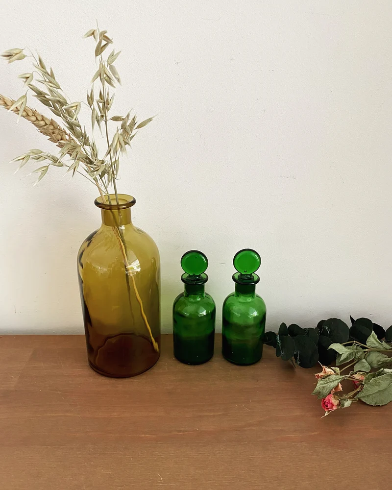 Flacon ancien ambre