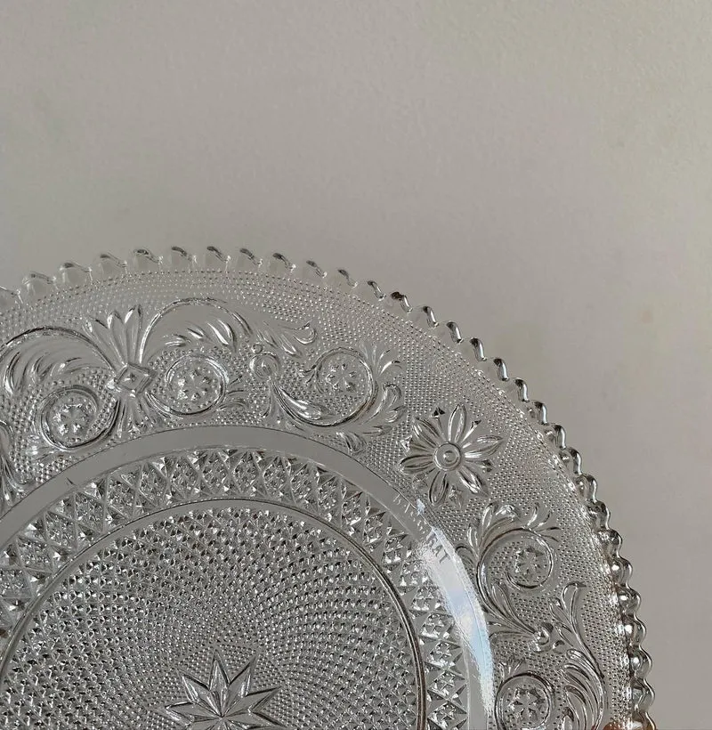 Assiettes vintage en cristal de Baccarat