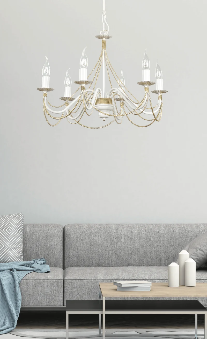 Lustre Salon Blanc