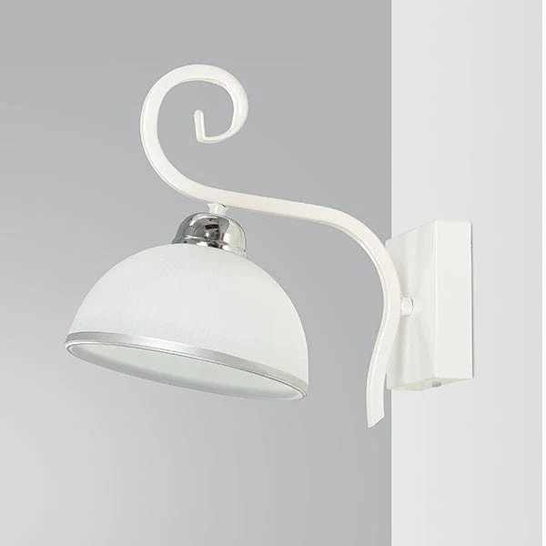 Ancienne Applique Murale Blanche Forme Cloche